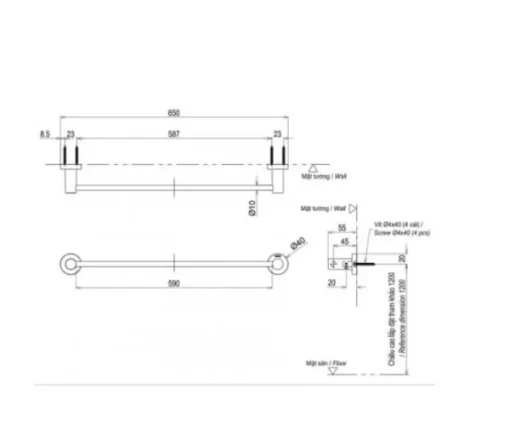 Thanh Vắt Khăn TOTO YT406S6RV - 5