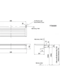 Thanh Vắt Khăn TOTO YTS903BV 2 Tầng - 10 Thanh Vắt Khăn TOTO YTS903BV 2 Tầng - 9