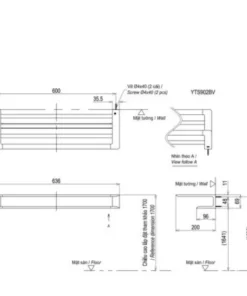 Thanh Vắt Khăn TOTO YTS902BV 2 Tầng - 10 Thanh Vắt Khăn TOTO YTS902BV 2 Tầng - 9