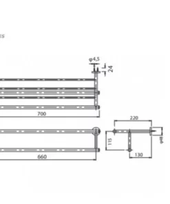 Thanh Vắt Khăn TOTO TX726AES 2 Tầng - 10 Thanh Vắt Khăn TOTO TX726AES 2 Tầng - 9