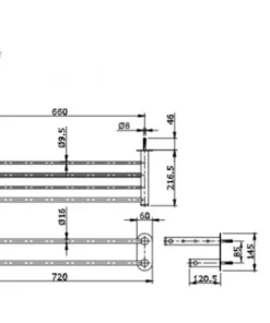 Thanh Vắt Khăn TOTO TX726AE 2 Tầng - 9