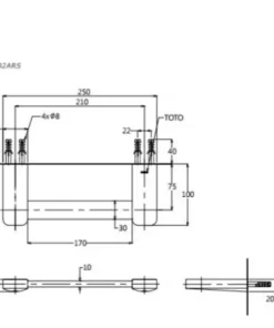 Thanh Vắt Khăn TOTO TX702ARS - 9
