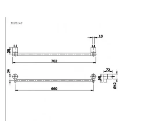 Thanh Vắt Khăn TOTO TX701AE - 5