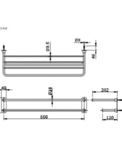 Thanh Vắt Khăn TOTO TX4W 2 Tầng - 9