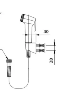 Vòi xịt nhựa TOTO THX20NBPIV - 10 Vòi xịt nhựa TOTO THX20NBPIV - 9