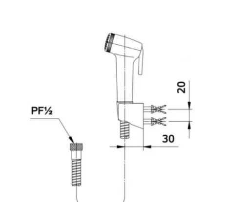 Vòi xịt vệ sinh TOTO TVCF201 - 5