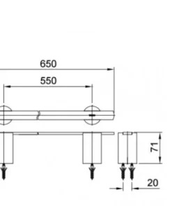 Thanh Vắt Khăn TOTO TS702 - 9