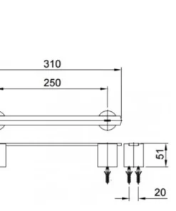Thanh Vắt Khăn TOTO TS701 - 9