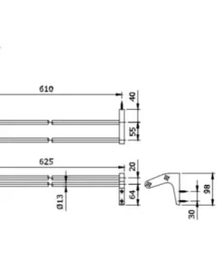 Thanh Vắt Khăn TOTO TS113W Đôi - 9
