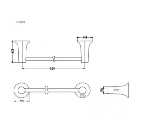 Thanh Vắt Khăn TOTO DSB01 - 5