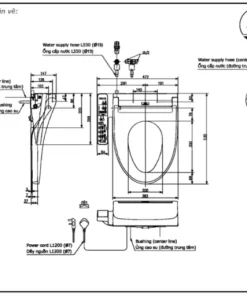 Nắp Rửa Điện Tử Washlet TOTO TCF23410AAA#NW1 Dòng C2 - 10 Nắp Rửa Điện Tử Washlet TOTO TCF23410AAA#NW1 Dòng C2 - 9