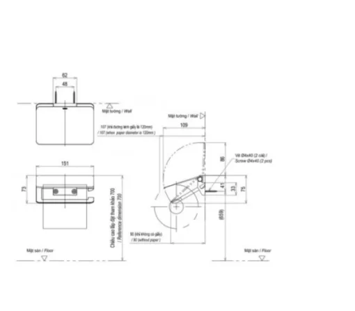Móc Treo Giấy Vệ Sinh TOTO YH902V - 5