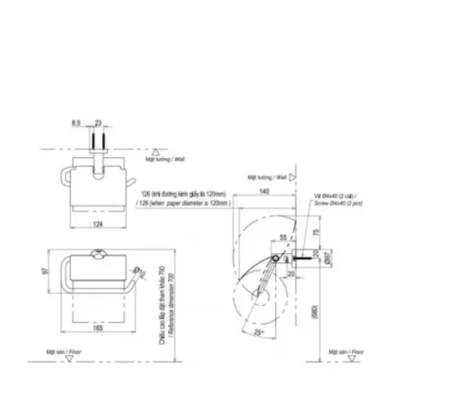 Móc Treo Giấy Vệ Sinh TOTO YH406RV - 5