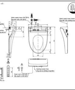 Nắp Rửa Điện Tử Washlet TOTO TCF24460AAA#NW1 Dòng C5 - 9
