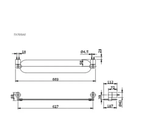 Kệ Kính TOTO TX705AE - 5