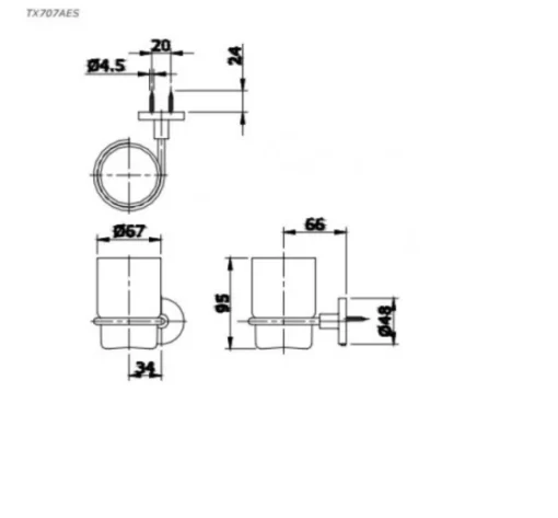 Giá Đựng Bàn Chải TOTO TX707AES - 5