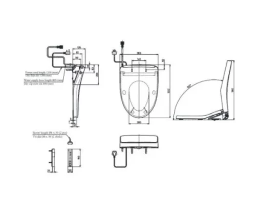 Nắp Rửa Điện Tử Washlet TOTO TCF4911EZ#NW1 Dòng S7 Giấu Dây - 5