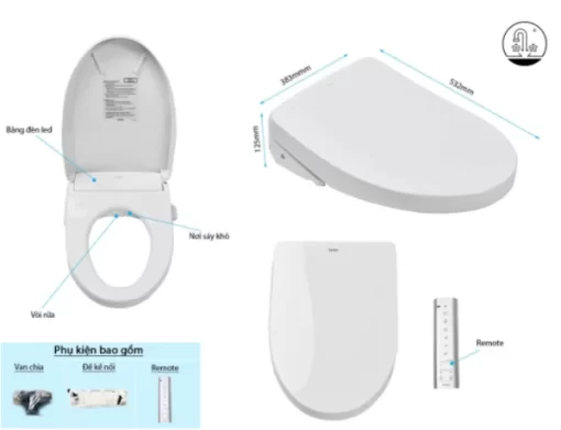Nắp Rửa Điện Tử Washlet TOTO TCF4911Z#NW1 Dòng S7 - 5