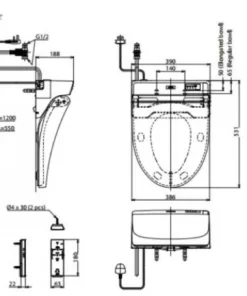 Nắp Rửa Điện Tử Washlet TOTO TCF6531Z#NW1 Dòng C5 - 16 Nắp Rửa Điện Tử Washlet TOTO TCF6531Z#NW1 Dòng C5 - 15