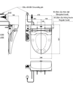 Nắp Rửa Điện Tử Washlet TOTO TCF6631A#NW1 Dòng C2 - 20 Nắp Rửa Điện Tử Washlet TOTO TCF6631A#NW1 Dòng C2 - 19