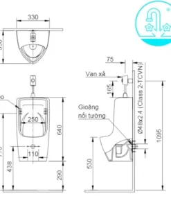Bồn Tiểu Nam INAX AU-431VR Treo Tường Men Chống Bám Bẩn - 10 Bồn Tiểu Nam INAX AU-431VR Treo Tường Men Chống Bám Bẩn - 9