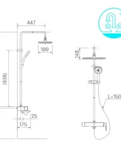 Vòi Sen Cây INAX BFV-635S Nóng Lạnh - 9