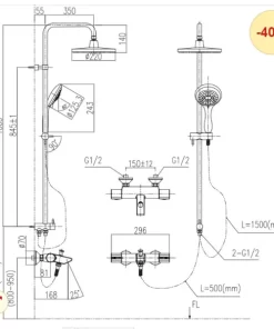 Vòi Sen Cây INAX BFV-6015S Nhiệt Độ - 9