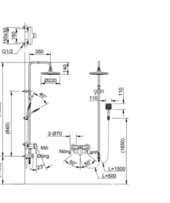 Vòi Sen Cây INAX BFV-50S-5C Nóng Lạnh - 10 Vòi Sen Cây INAX BFV-50S-5C Nóng Lạnh - 9