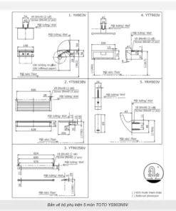 Bộ Phụ Kiện TOTO YS903N5V 5 Món - 13