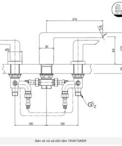 Vòi Xả Bồn TOTO TX467SKBR Nóng Lạnh - 10 Vòi Xả Bồn TOTO TX467SKBR Nóng Lạnh - 9