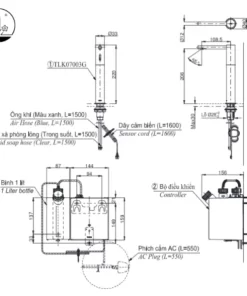 Vòi Xịt Xà Phòng TOTO TLK07003G Tự Động Cổ Cao - 12 Vòi Xịt Xà Phòng TOTO TLK07003G Tự Động Cổ Cao - 11