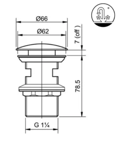 Bộ Xả Nhấn Lavabo TOTO T6JV6 - 13