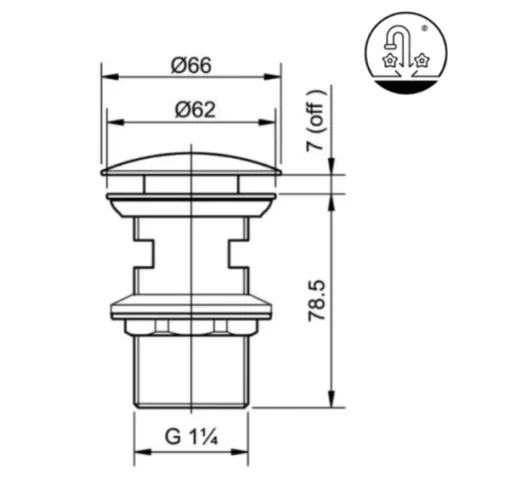 Bộ Xả Nhấn Lavabo TOTO T6JV6 - 7
