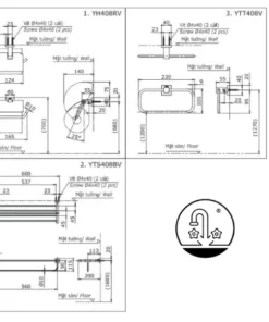 Bộ Phụ Kiện TOTO YS408N3V 3 Món - 14 Bộ Phụ Kiện TOTO YS408N3V 3 Món - 13