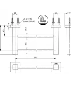 Thanh Vắt Khăn TOTO YT408W6V Đôi - 13
