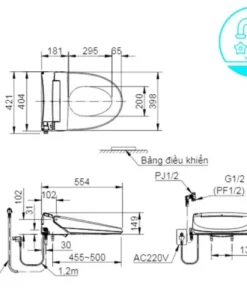 Nắp Bồn Cầu Điện Tử INAX CW-KA22AVN - 9