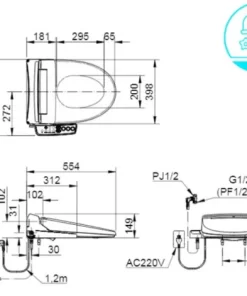 Nắp Bồn Cầu Điện Tử INAX CW-KB22AVN - 9
