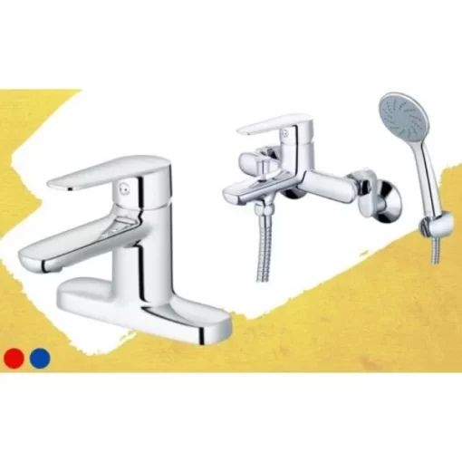 Vòi Lavabo CAESAR B382CP Nóng Lạnh Xả Ty - 1
