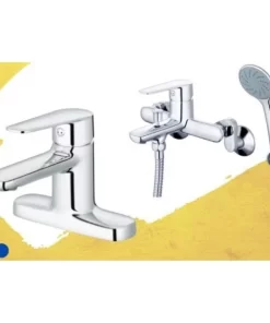 Vòi Lavabo CAESAR B382CU Nóng Lạnh Xả Nhấn - 5