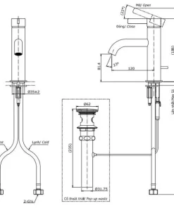 Vòi Lavabo TOTO TLG11301V Gật Gù Nóng Lạnh GF - 9