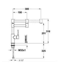 Vòi Rửa Teka INX 983 749830210 - 6 Vòi Rửa Teka INX 983 749830210 - 5