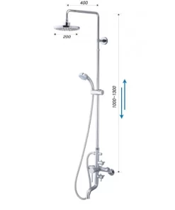 Vòi Sen Cây CAESAR S488C Nóng Lạnh - 6 Vòi Sen Cây CAESAR S488C Nóng Lạnh - 5