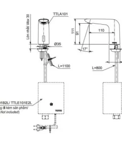 Vòi Lavabo TOTO TTLA101/TTLE101E2L/HAP004A Cảm Ứng Nước Lạnh ( Dùng Điện ) - 10 Vòi Lavabo TOTO TTLA101/TTLE101E2L/HAP004A Cảm Ứng Nước Lạnh ( Dùng Điện ) - 9