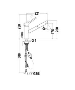 Vòi Rửa Teka VTK 978 249780210 - 6 Vòi Rửa Teka VTK 978 249780210 - 5