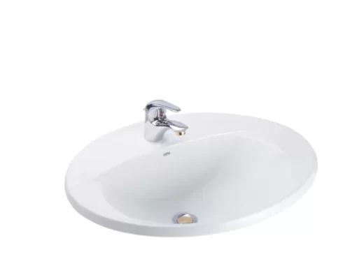 Chậu Rửa Lavabo COTTO C02607 Serena Dương Vành Kháng Khuẩn - 3