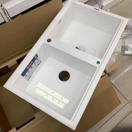Granite sink Phoenix 860 GreySiphon, giá úp bát inox KONOX - 45