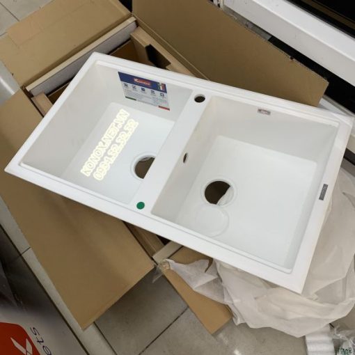 Granite sink Phoenix 860 GreySiphon, giá úp bát inox KONOX - 41
