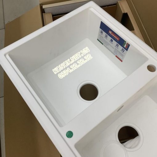 Granite sink Phoenix 860 GreySiphon, giá úp bát inox KONOX - 35