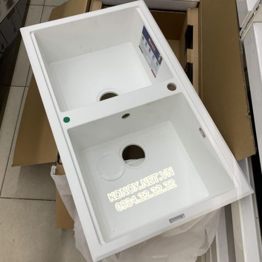 Granite sink Phoenix 860 GreySiphon, giá úp bát inox KONOX - 19