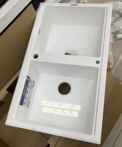 Granite sink Phoenix 860 BlackSiphon, giá úp bát inox KONOX - 87